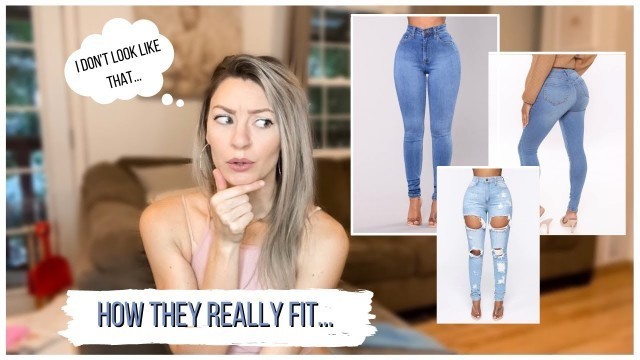 'FASHION NOVA JEANS TRY ON HAUL: TALL + SKINNY EDITION | 5\'9 size 0'