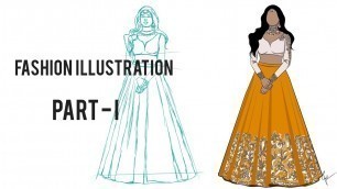 'Fashion Illustration for beginners - Part 1 ||Adobe illustrator'