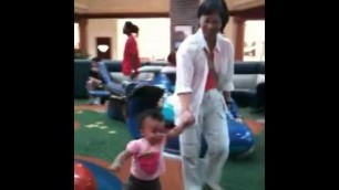 'Sachibun enjoys the mall playground at 11.75 months'
