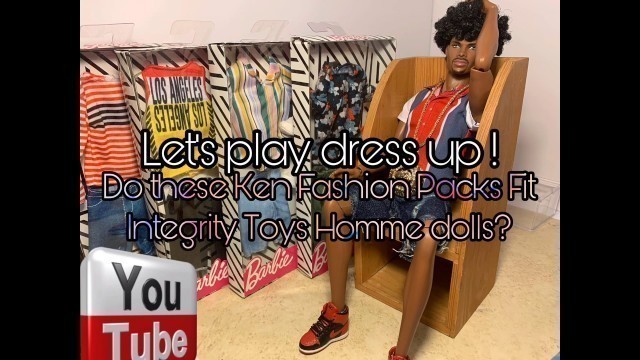 'Integrity Toys Homme/Fashion Royalty Dolls try on latest Ken Fashion Packs'