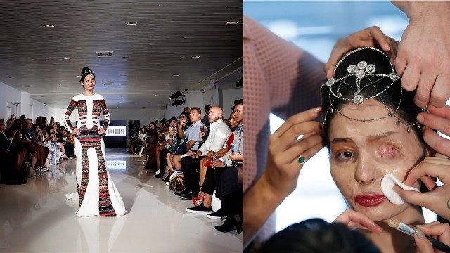 'Indian acid attack survivor walks the ramp at NY Fashion Week'