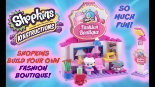 'Shopkins Fashion Boutique - Kinstructions  - Quick Review, Unbox and Build Lego Toy Set.'
