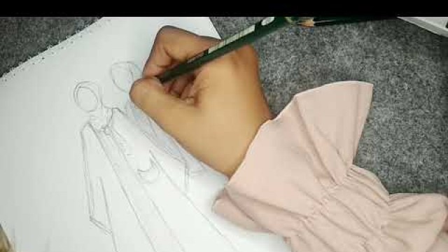 'How to Draw Hijab Abaya Sketch  | Fashion Illustration for Beginners ❤️'