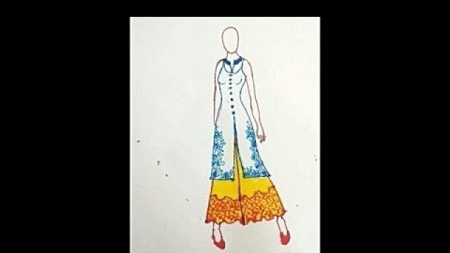 'Learn How To Draw Latest Kurti Designs For Beginners Fashion Sketch #02'