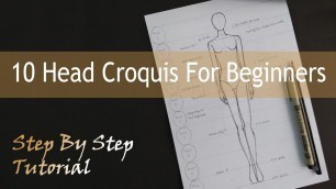 'How to Draw A Fashion Croquis | Fashion Figure Drawing | Learn to Draw 10 Head Croquis'