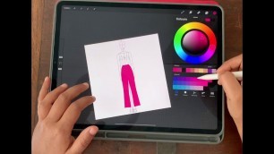 'Tutorial 3: How to draw trousers in Procreate - Fashion Illustration for Beginners'