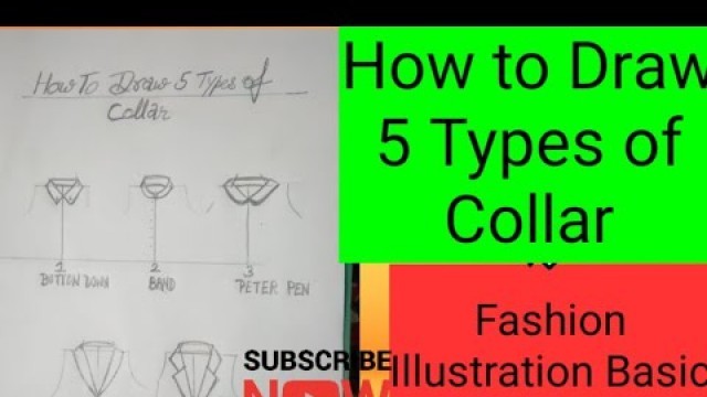 'How to Draw 5 types of collar/Fashion illustration Basic'