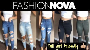 'FASHIONNOVA JEANS TRY-ON HAUL || (Tall Girl Edition)!'