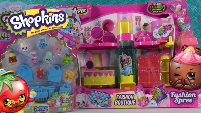 'Shopkins Fashion Boutique Playset + Season 1 12 Pack + Blind Bags Toy Review | PSToyReviews'