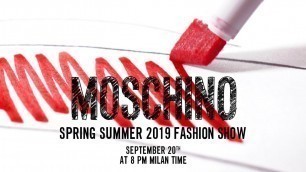 'Start sketching! Discover Moschino Spring Summer \'19 fashion show...'
