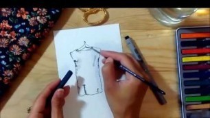 'Nasıl Yapılır? - Çiçekli Elbise / How to Sew a Basic Floral Dress? (Sketching Part)'