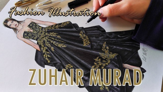 'Fashion Illustration - Drawing fashion illustration Zuhair Murad'