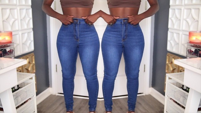 'PERFECT Jeans For Small Waist & Big Butts | Fashion Nova Try On | Wilonda Previlon'