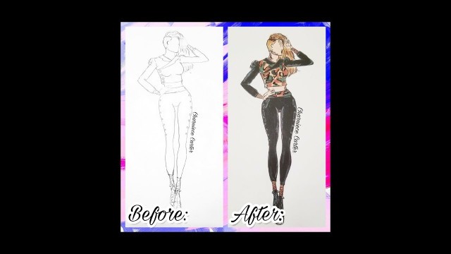 'Fashion Sketch and Color Illustration Design Tutorial'