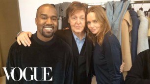 'Kanye West, Edie Campbell, and Father Paul on Stella McCartney’s Backstage Snapchat Story'