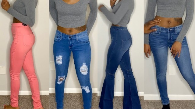 'FASHION NOVA JEANS TRY ON HAUL - HILARIOUS BOYFRIEND RATES MY FASHION NOVA JEANS - SIZE 1'