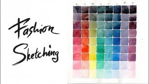 'Fashion sketching палитра с градиентами основных цветов (подробная инструкция)'