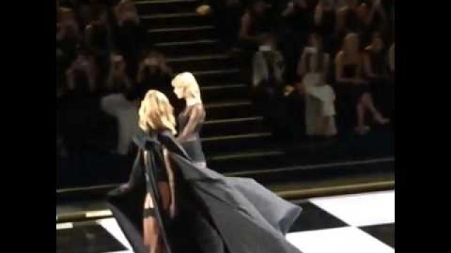 'Taylor Swift and Karlie Kloss on runway VSfashionshow 2014'