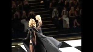 'Taylor Swift and Karlie Kloss on runway VSfashionshow 2014'