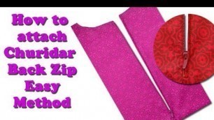 'How to attach a kurti Zipper , kameez zippenr attachment tutorial EMODE'