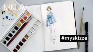 '#myskizze: Watercolor Fashion Illustration'