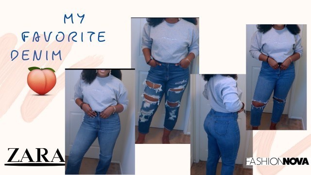 'THICC GIRL APPROVED DENIM COLLECTION || FASHIONNOVA,  ZARA, ABERCROMBIE.'