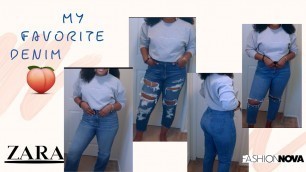 'THICC GIRL APPROVED DENIM COLLECTION || FASHIONNOVA,  ZARA, ABERCROMBIE.'