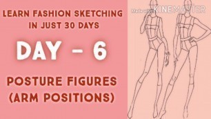 'Learn Fashion Sketching in 30 Days. Day 6 Posture Figures (Arm Positions)'