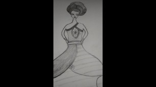 'Beautiful dress design | best gown design |Fashion Designer | Fashion Sketching'