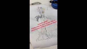 'Filming a Fashion Sketching video and caught a GHOST PLAYING WITH MY colored pencil!!!'