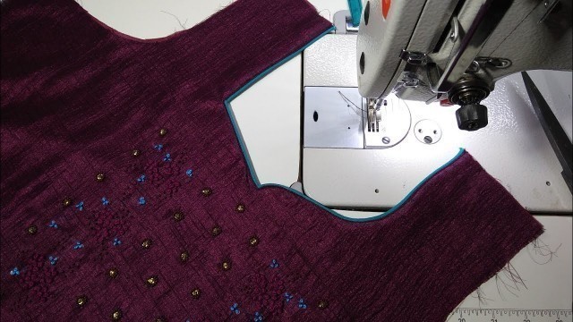'Simple and easy piping neck design stitching Technique EMODE'