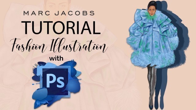 'TUTORIAL - Fashion Illustration (how to colour with photoshop for beginners)'