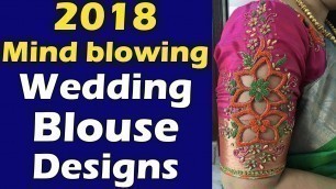 'Best Blouse Designs Catalogue 2017 Collections | Maggam Work Ddesigner Blouses  New Series  01'