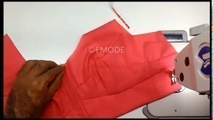 'Saree blouse Cutting and stitching for Beginners DIY hindi tutorial Part2 EMODE'