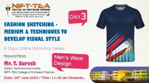 'Online Workshop FASHION SKETCHING - MEDIUM & TECHNIQUES TO DEVELOP VISUAL STYLE - Day 3'