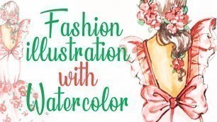 'Fashion illustration | Drawing Tutorial | How To Draw a Red Dress illustration'