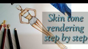 'Skin-tone rendering | skin coloring step by step for beginners | fashion illustration |'