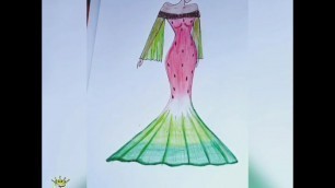 'Drawing watermelon dress 