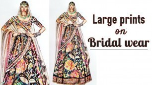 'Rendering large prints on Bridal Wear | Sabyasachi designs | Fashion Illustration'