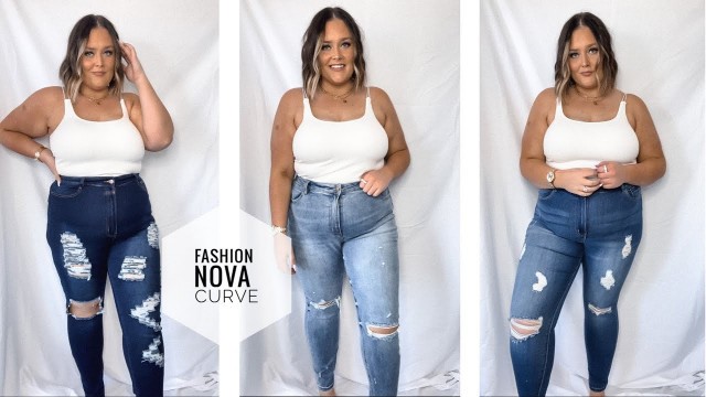 'FASHION NOVA CURVE JEANS | TRY ON HAUL | PLUS SIZE'