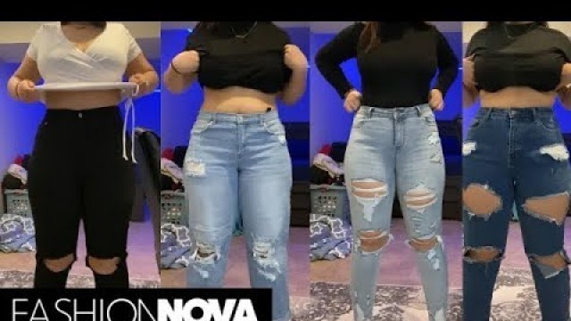 'FashionNova jeans and shirt try on haul! | size 13[$200+ worth of clothes] |NANCY ROD'