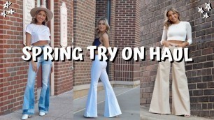 'HUGE SPRING TRY ON HAUL FASHION NOVA 2021 // flares, denim shorts, rompers, bodysuits and more'