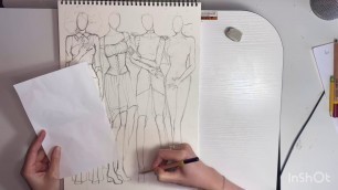 'Fashion Sketching | Tutorial | Basic Drawing | How to make fashion sketches'