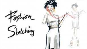 'Fashion sketching: быстрый скетч. Алена сделала скетч нашего супер-администратора, Ани.'