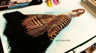 'How to Paint Fashion Illustration Gold/Sparkling Gown: Pattern effect'
