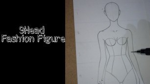 '9 Head Fashion Figure Drawing Tutorial❤️'