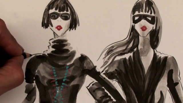 'How to Draw a Twin Figures Mood Drawing - A Fashion Design Lesson Preview'