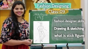 '#FDclass-09 fashion figure illustration for beginners #stickfigure #drawing'