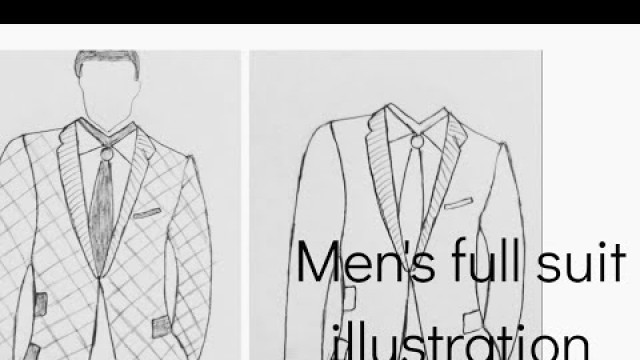 'How to Draw Man in Full Suit easy / Blazer\'s / Men\'s Fashion illustration'