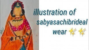 'Designer illustration// sabyasachibride// fashionsketch//'